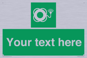 Custom sign safe condition Lifebuoy with light